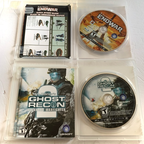 Tom Clancy Playstation 3 Games Ghost Recon Advanced Warfighter and End War - Picture 10 of 10